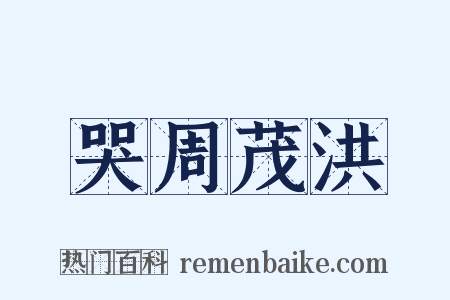 哭周茂洪是什么意思的图片